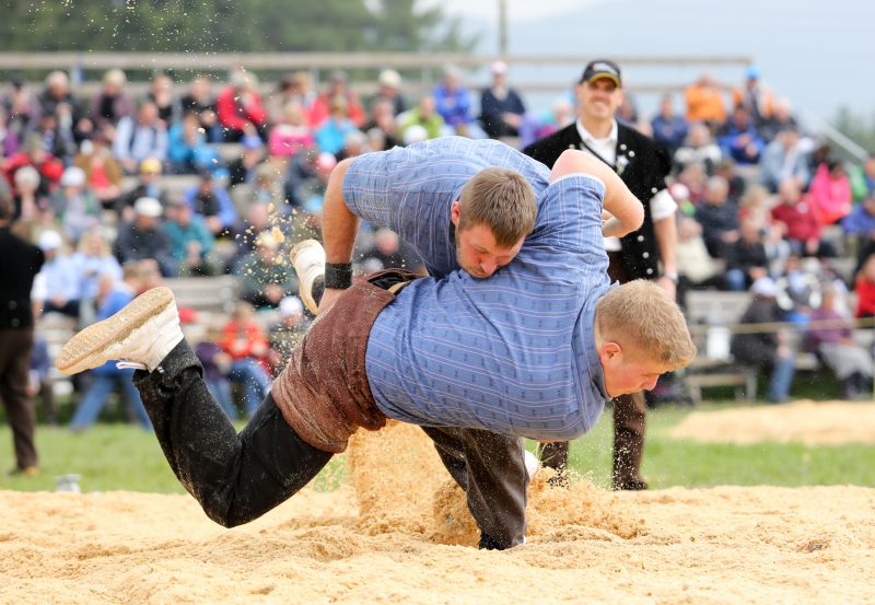 Photographie de sport, lutte, Tavannes